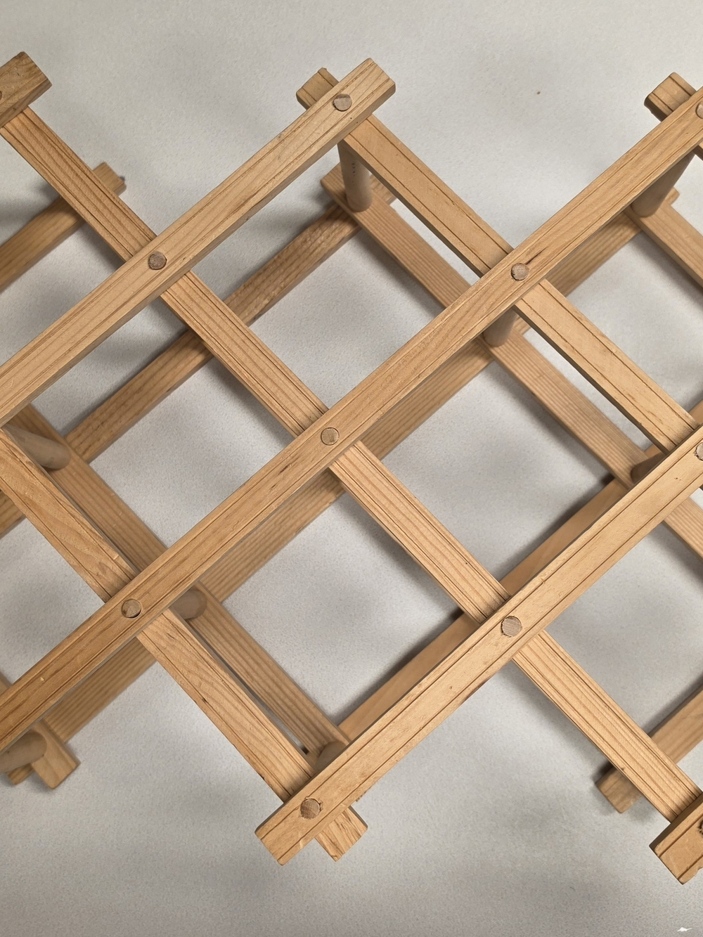 Source Unknown Light Wood Expandable Bottle Rack